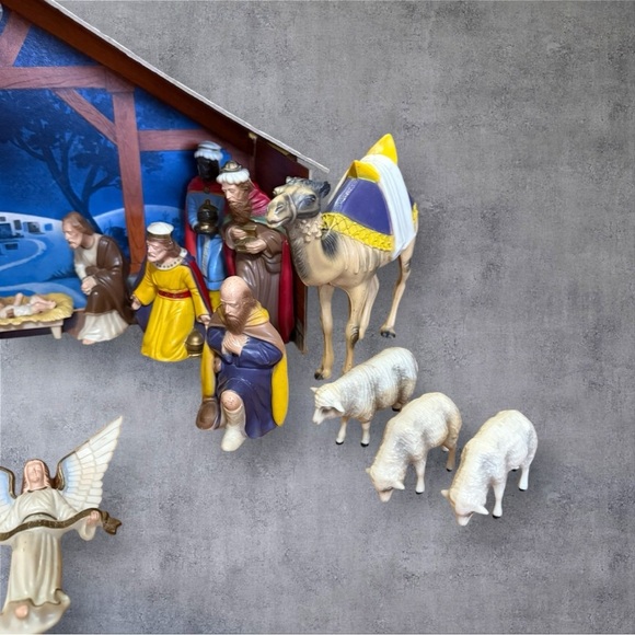 Vtg 1950’s Hartland Plastic Nativity Set with Box 21 Pieces - Picture 7 of 9